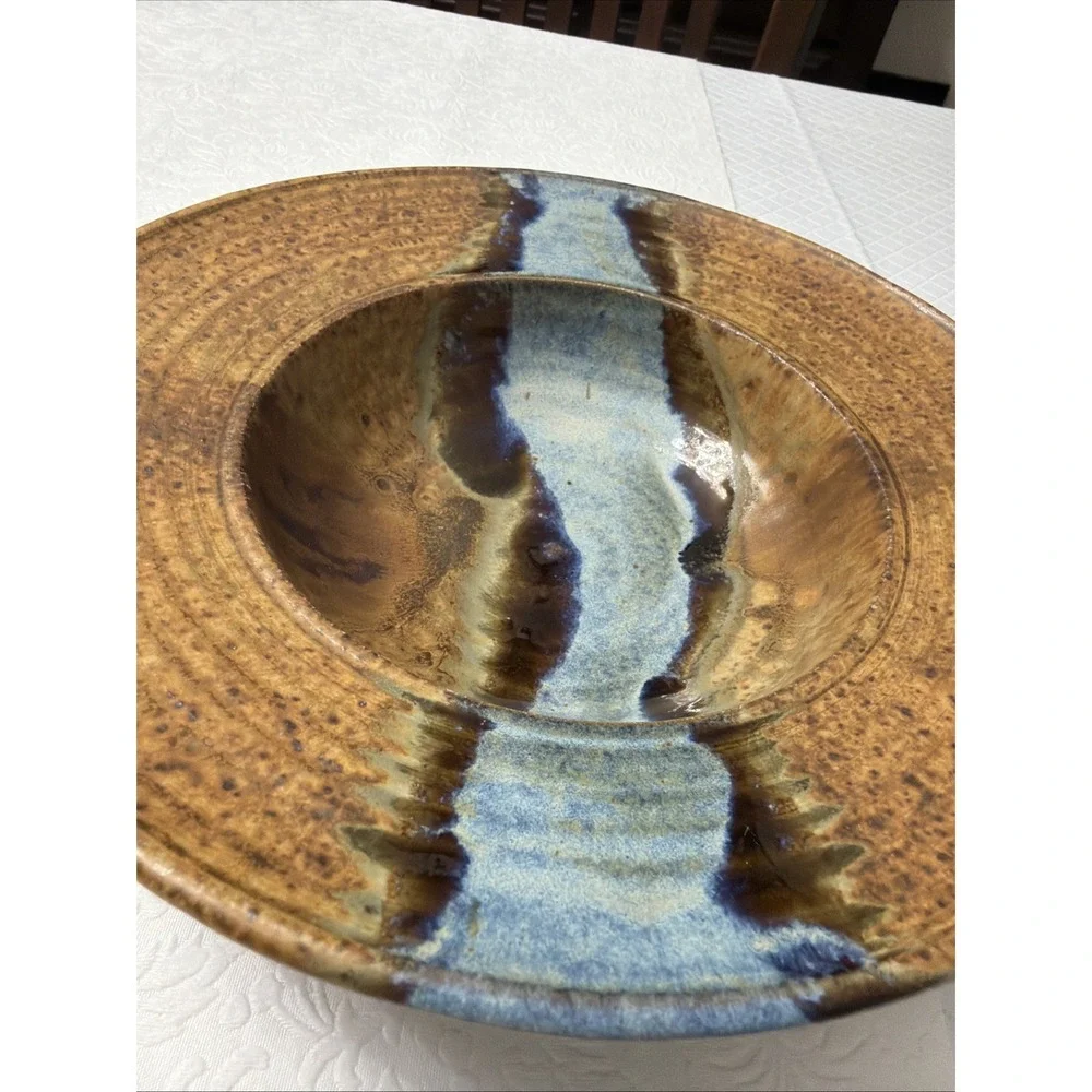 2 Pottery Bowls 9.75